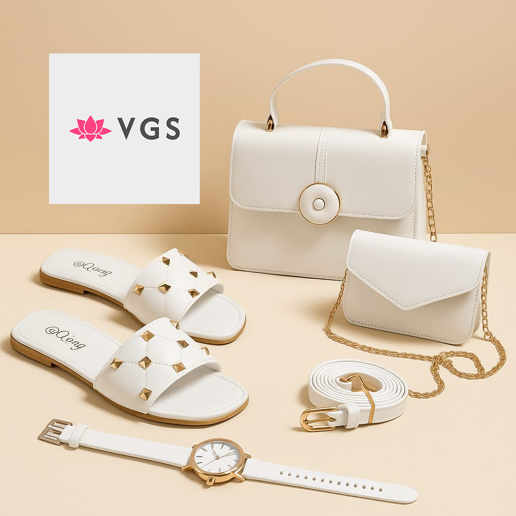5-Piece Handbag, Shoes, Belt & Watch Set VGS-0H0D24