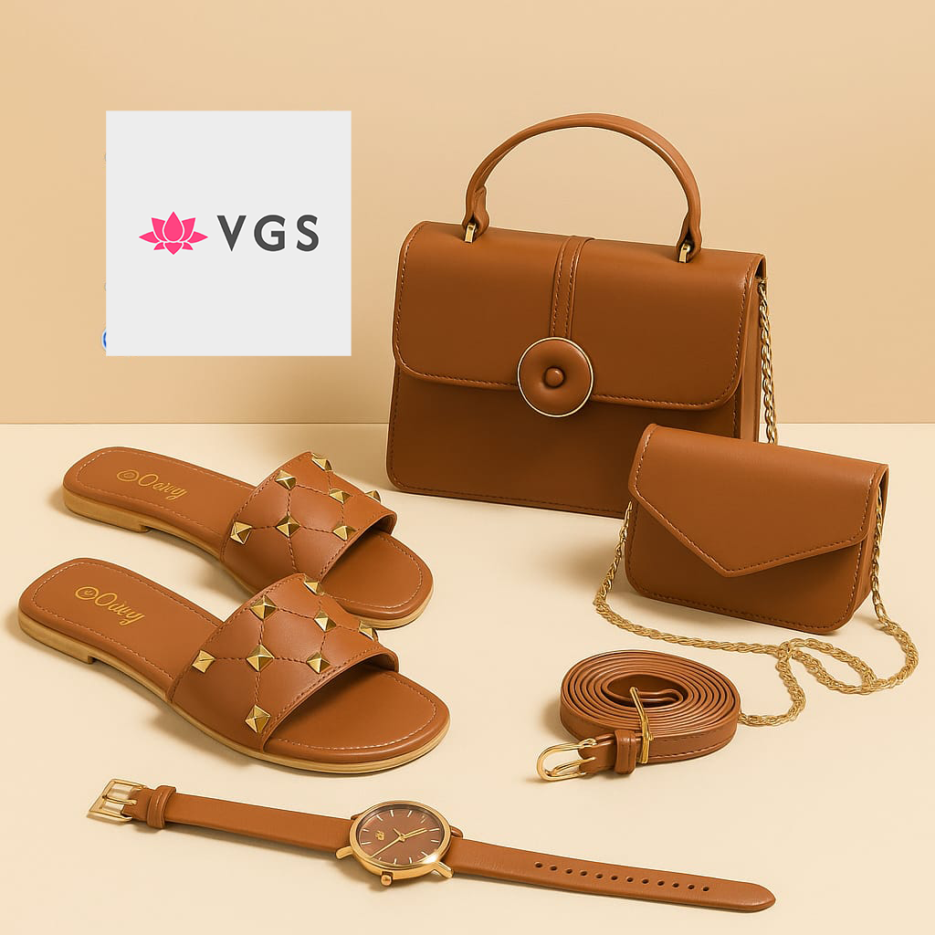 5-Piece Handbag, Shoes, Belt & Watch Set VGS-0H0D24