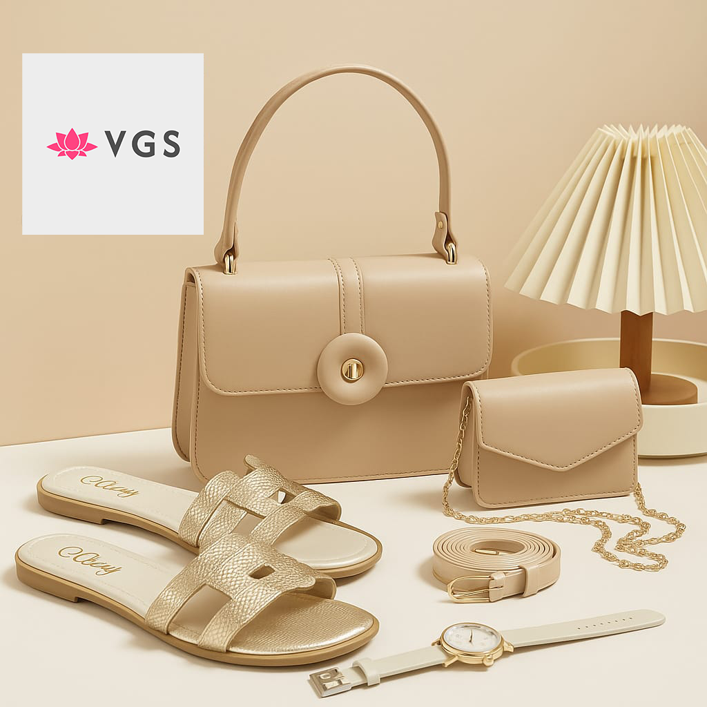 5-Piece Handbag, Shoes, Belt & Watch Set VGS-0H0D24