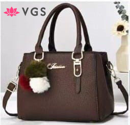 Tote Handbag with Pom Pom Charm VGS-0M0F01
