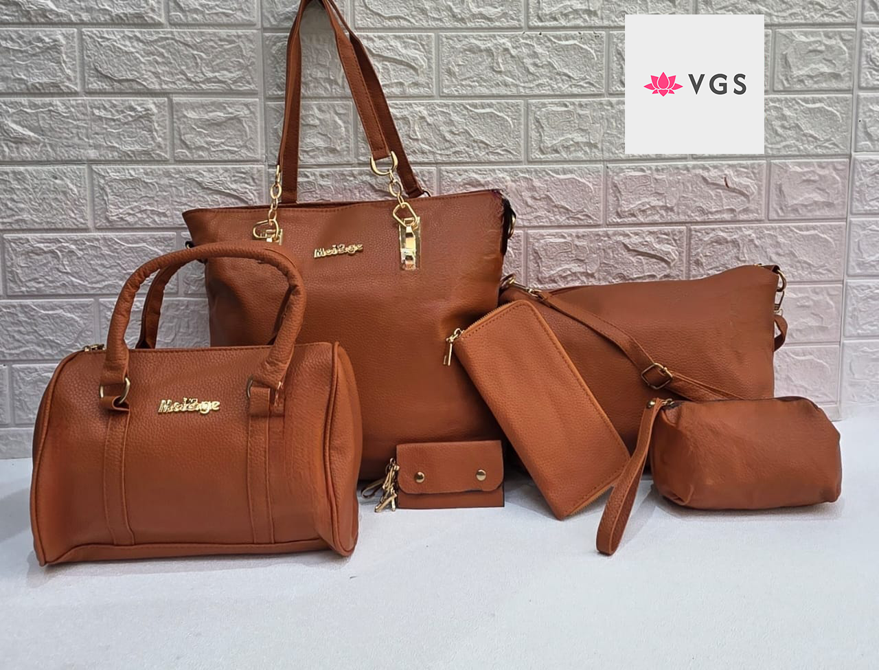 6-Piece Handbag Set - Complete Collection with Tote, Crossbody, Wallet & Accessories VGS-0S0H01