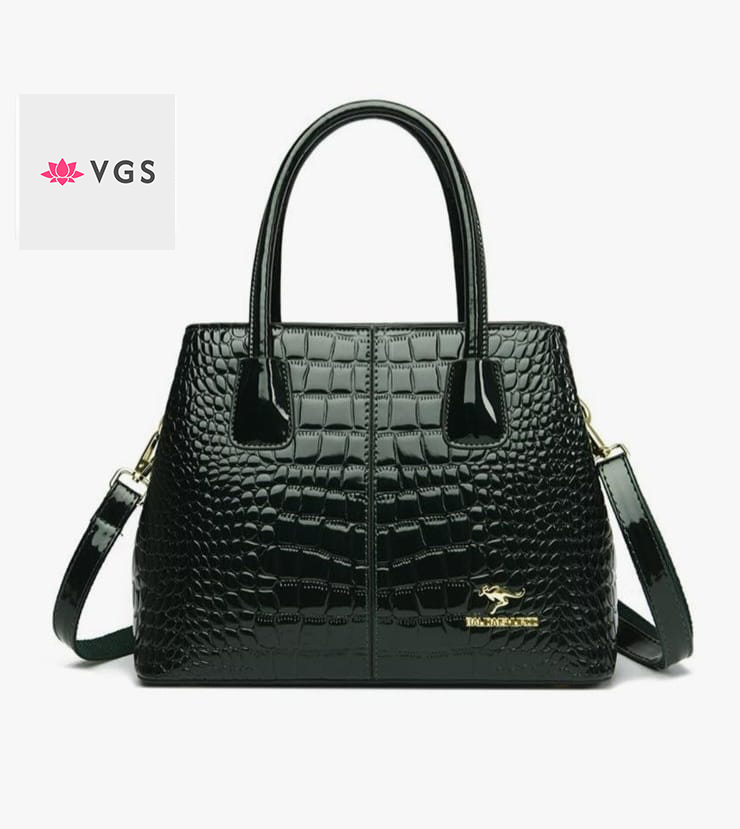 Crocodile Embossed Leather Tote Bag VGS-0S0T0Y1