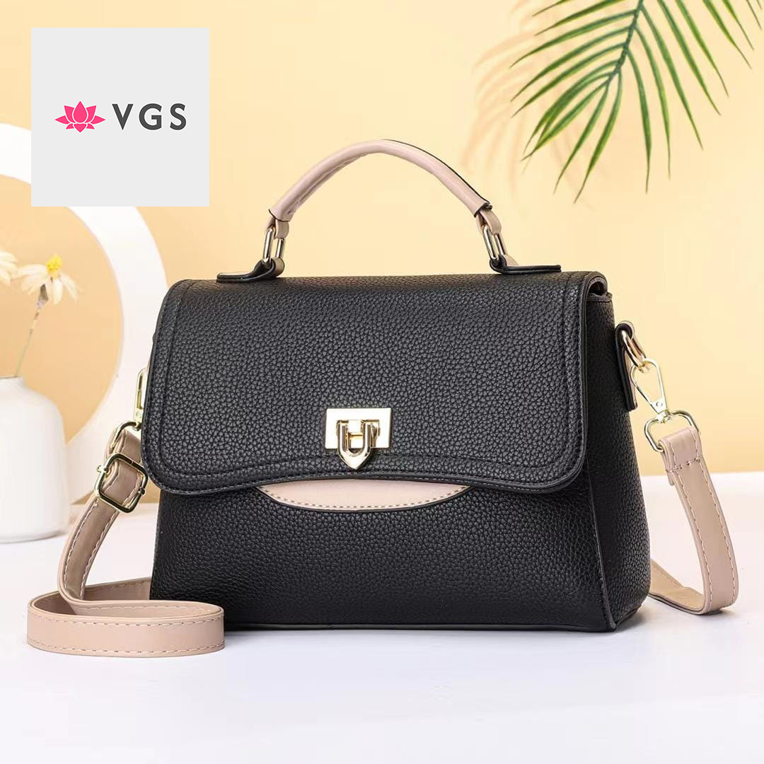 Classic Top Handle Satchel with Turn-Lock Closure VGS-0S0T0Y2