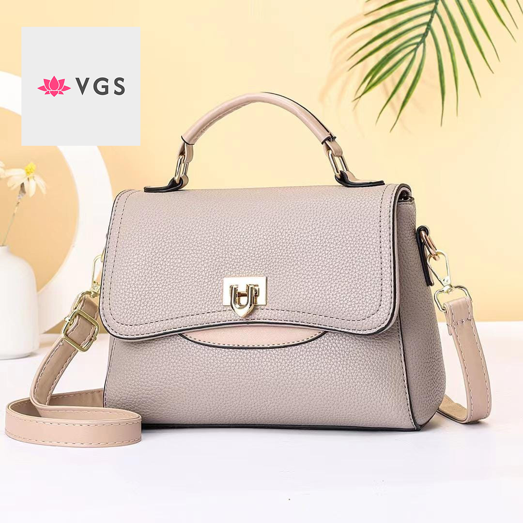 Classic Top Handle Satchel with Turn-Lock Closure VGS-0S0T0Y2